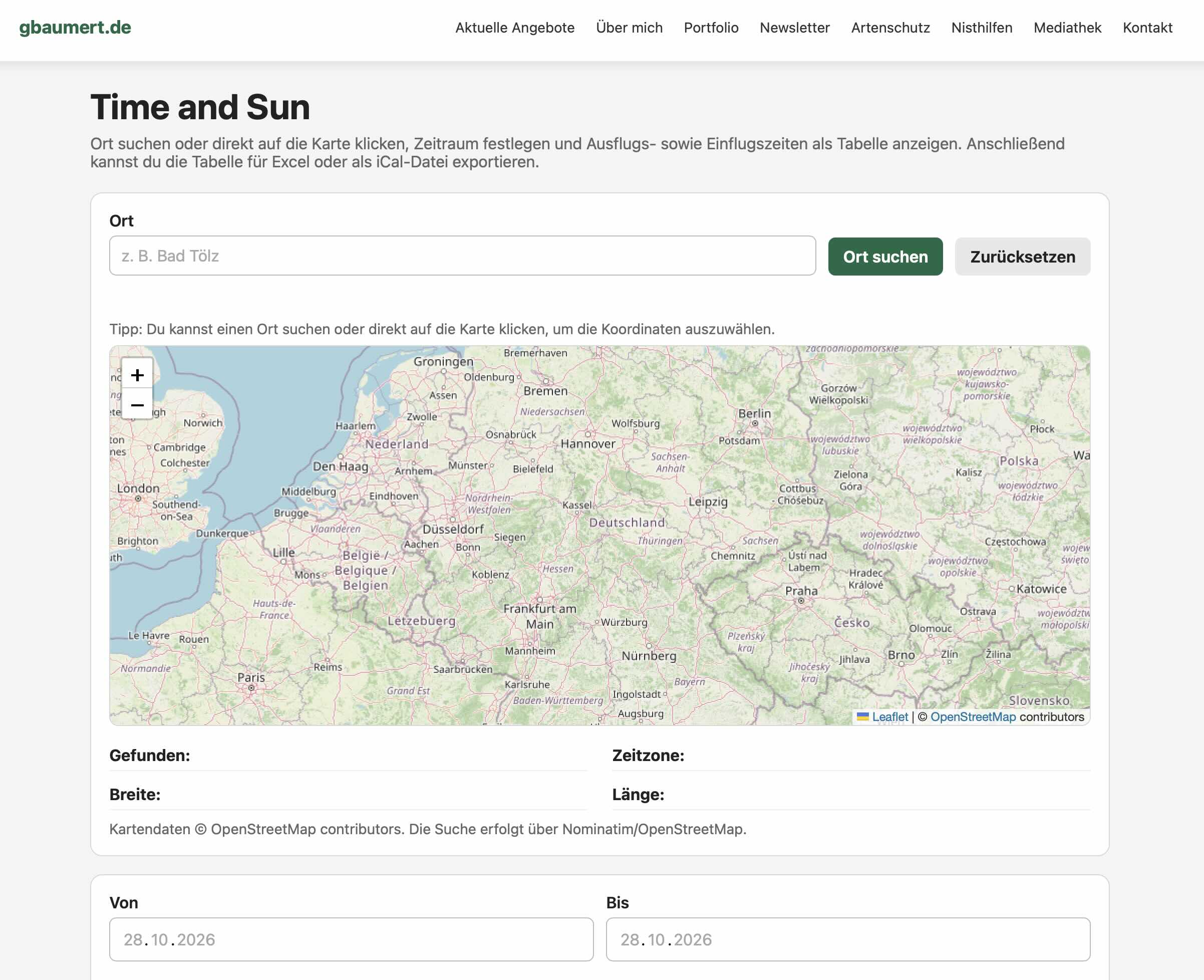 Time & Sun – Planung von Fledermauskartierungen